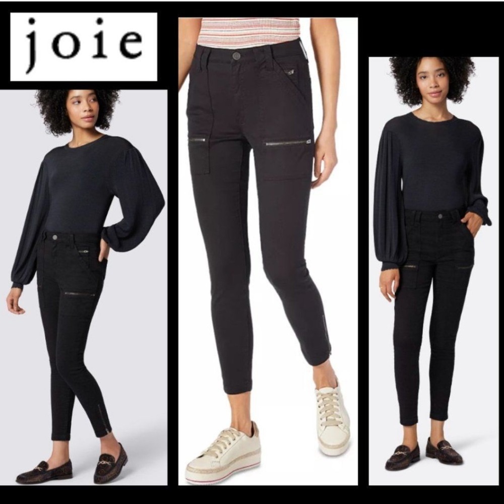 NWT Joie Black Ankle Cropped Jeans Sleek Fit 12/31